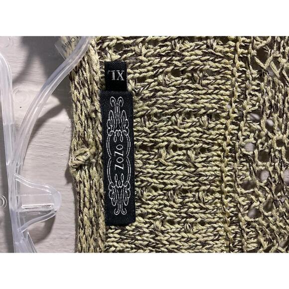 ZoZo Women's Silk/ Cotton Blend Open Knit Cardigan - XL Boho - Picture 4 of 11